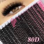 Gene false  smocuri / manuchi Lash Clusters 80D de 9-16mm - 320 smocuri D080-C + 1 Adeziv si penseta